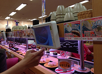 Conveyor belt sushi restaurant